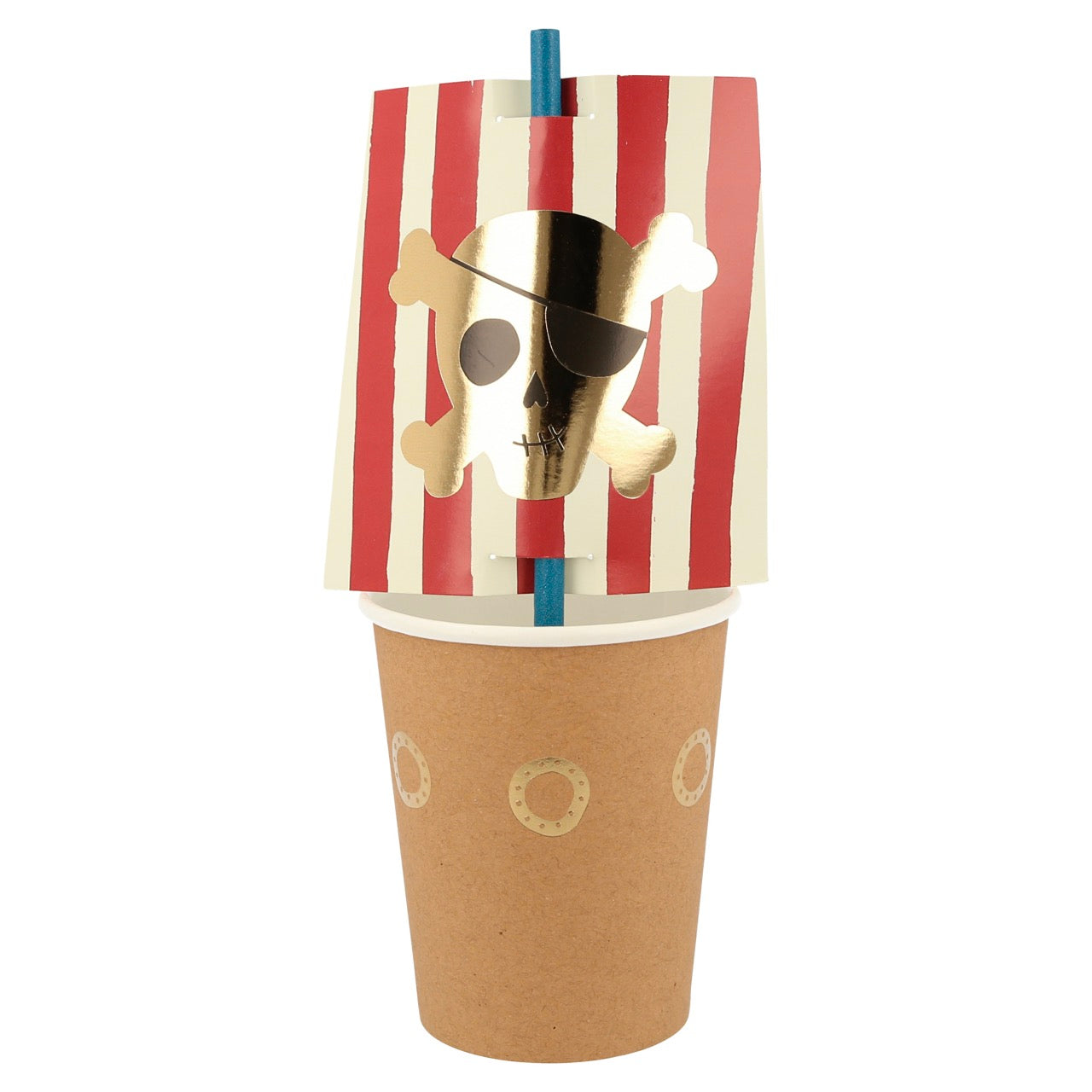 Pirate Cups & Straw Set