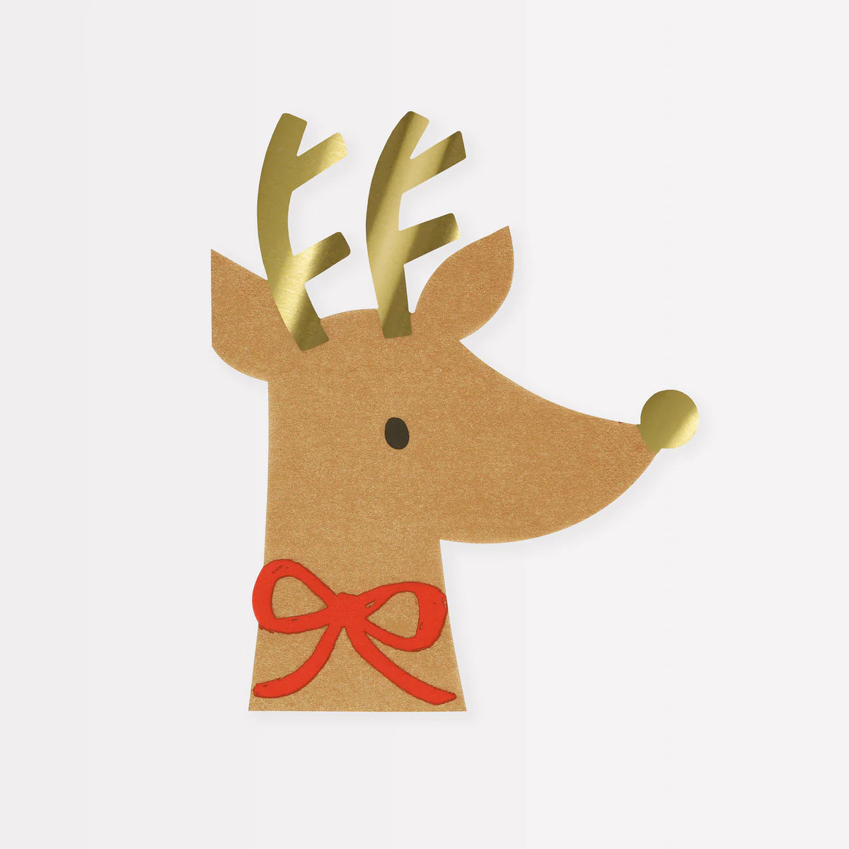 Reindeer Red Bow Christmas Napkins