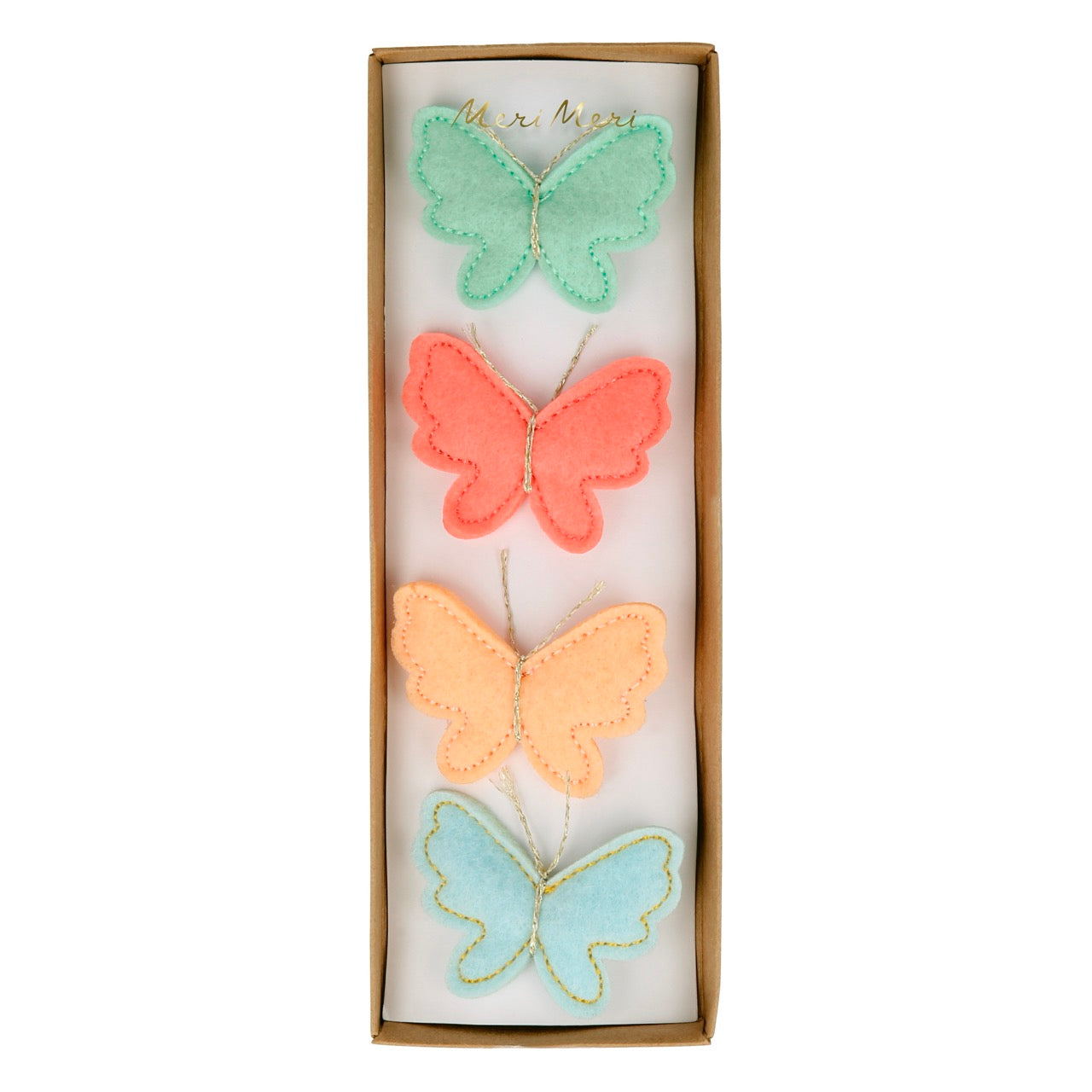 Felt Butterfly Hair Clips (x4)