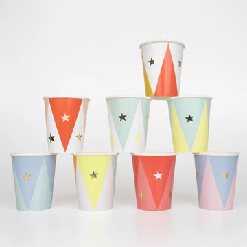 Circus Pattern Cups