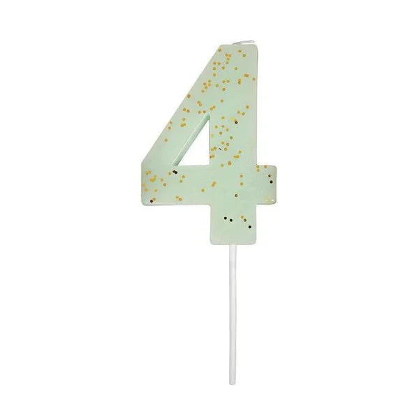 Glitter Birthday Number 4 Candle