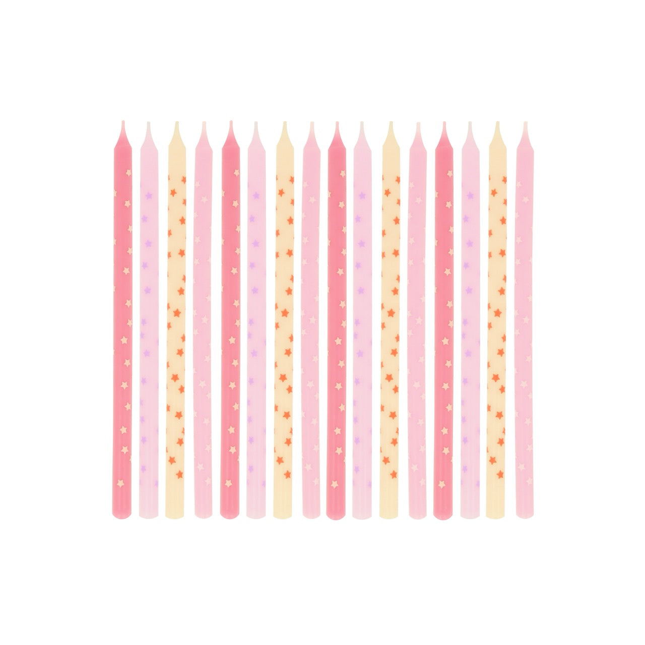 Pink Stars Candles