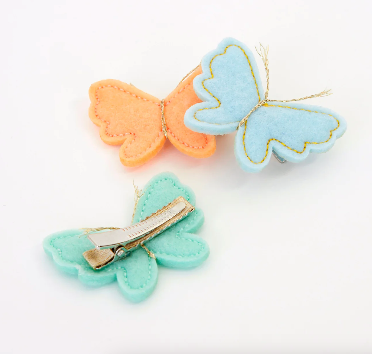 Felt Butterfly Hair Clips (x4)