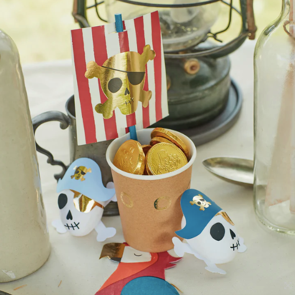 Pirate Cups & Straw Set